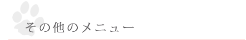 その他のメニュー
